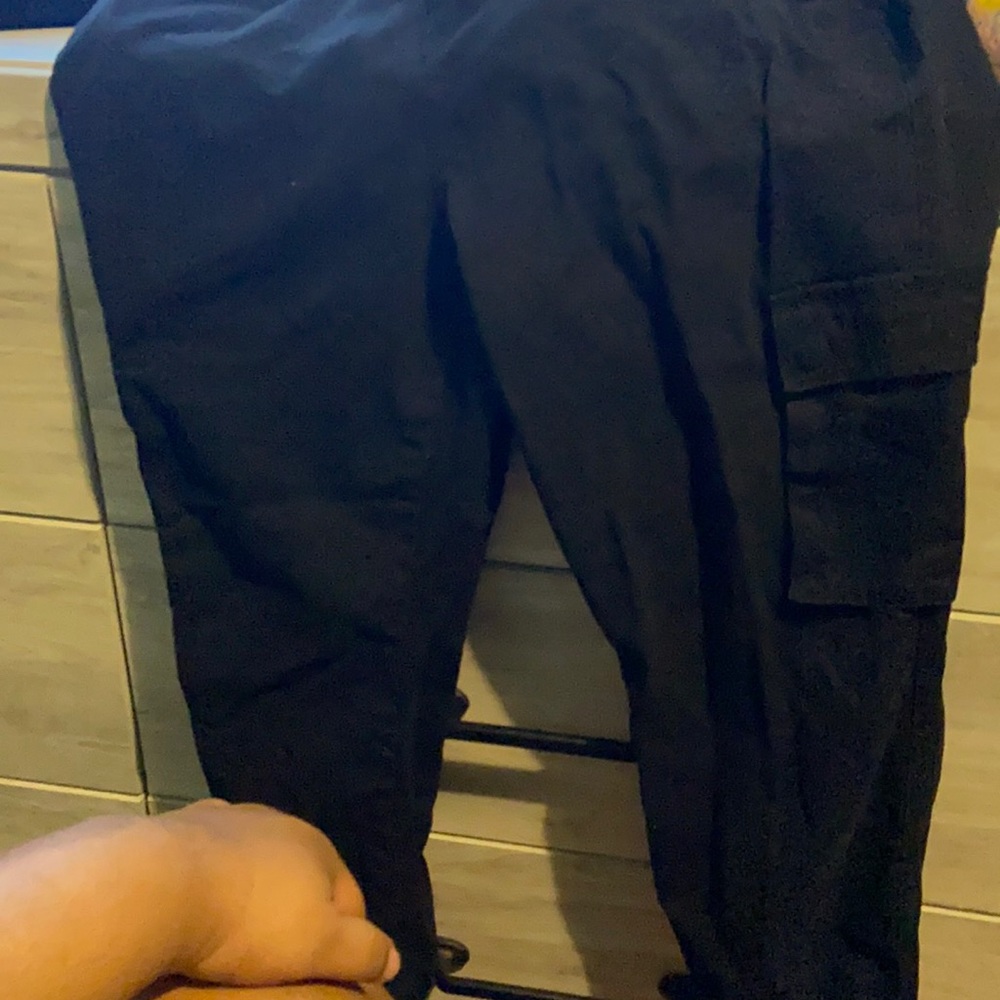 BLACK JEANS w/ Elastic bottom